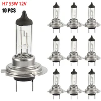 10PCS Halogen Headlight Bulb Super  Warm White Light H7 55W 12V Bulb Headlight Halogen Lamp Car HeadLight Replacement Bulb 1