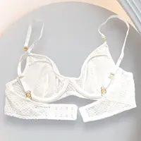 Women's Sexy Soft Mesh Lingerie See Through Underwire Sheer Bra Minimizer Bras for Women Full Coverage 6