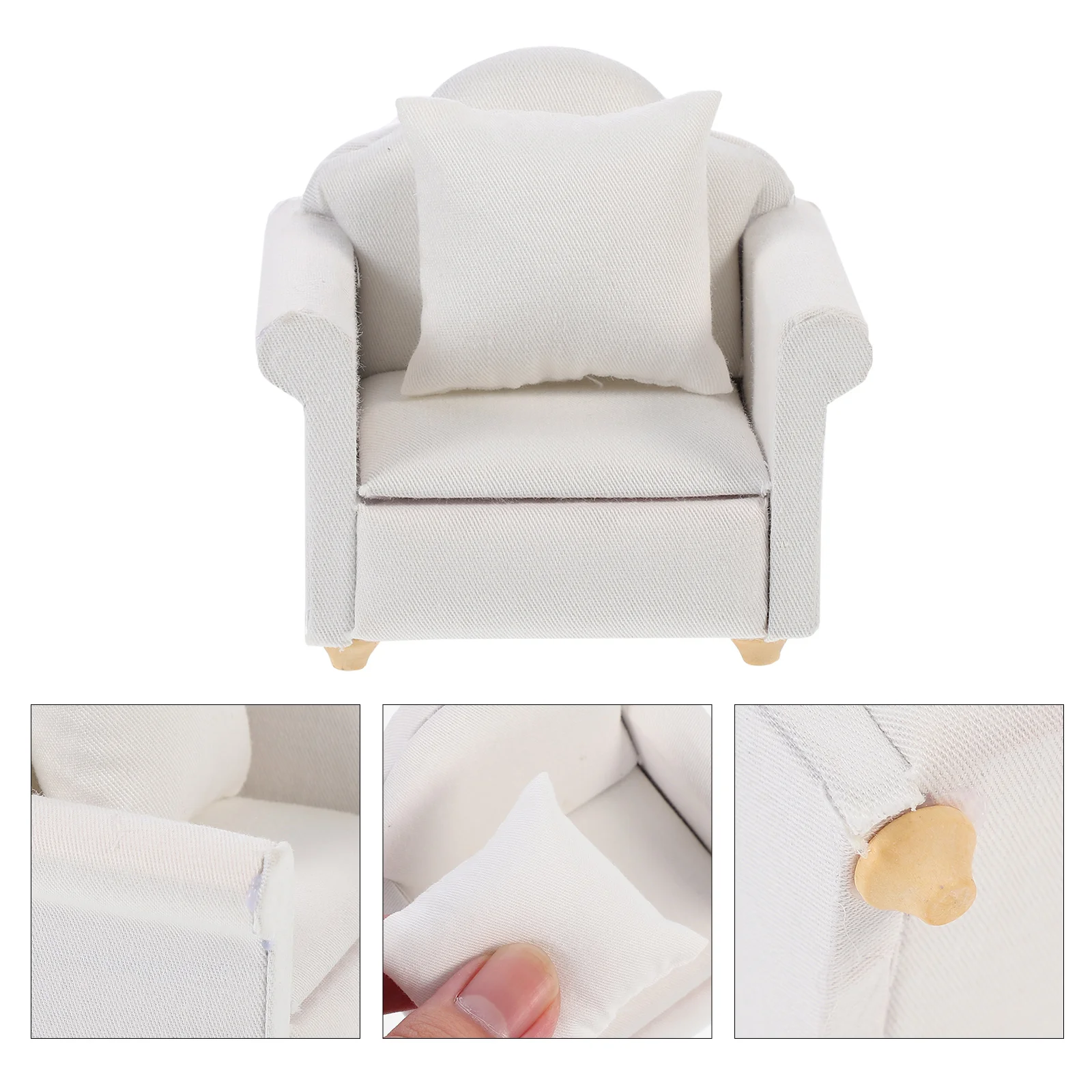 

1pc Realistic Mini Sofa Adornment Premium Desktop Sofa Decor Mini Sofa