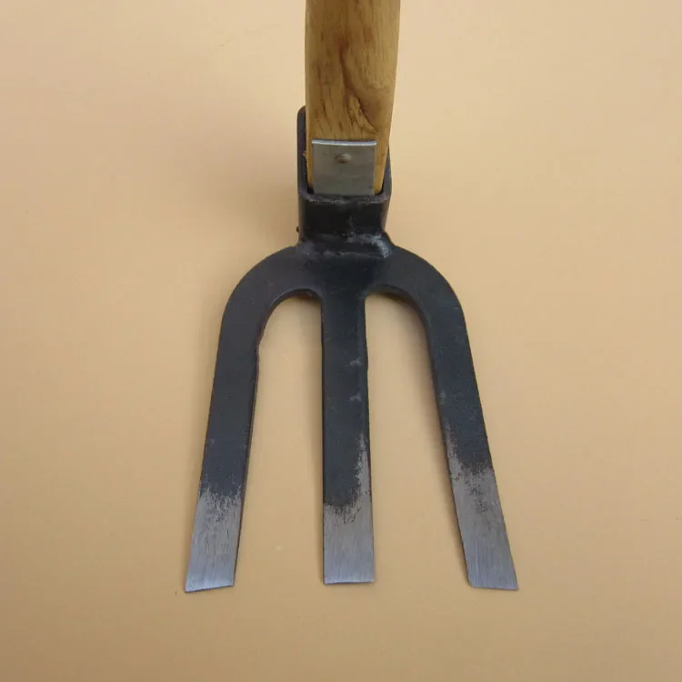 All-Steel Small Trident Rake Short Handle Width   Farm Tools  Soil Loose  Japanese Style 4