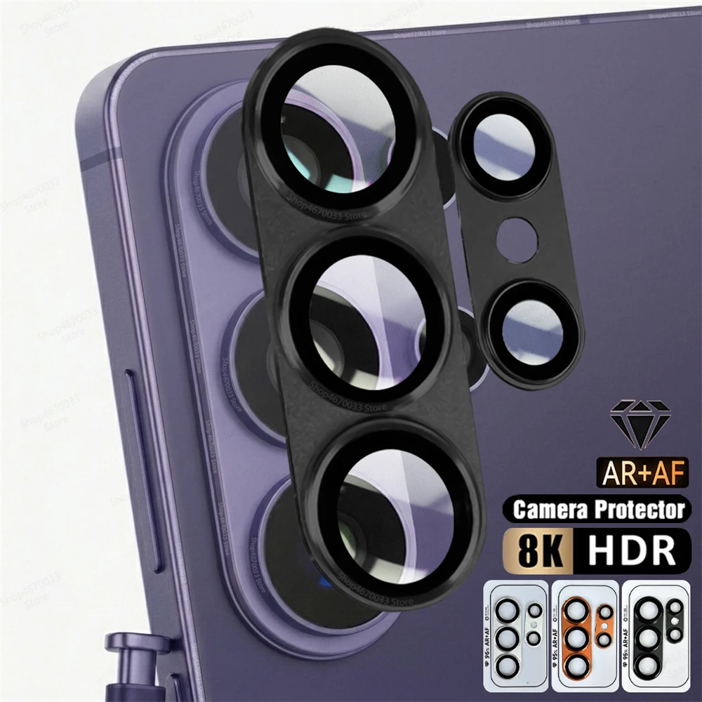 8K HD Camera Protective Metal Lens Cover with Tempered Glass Film