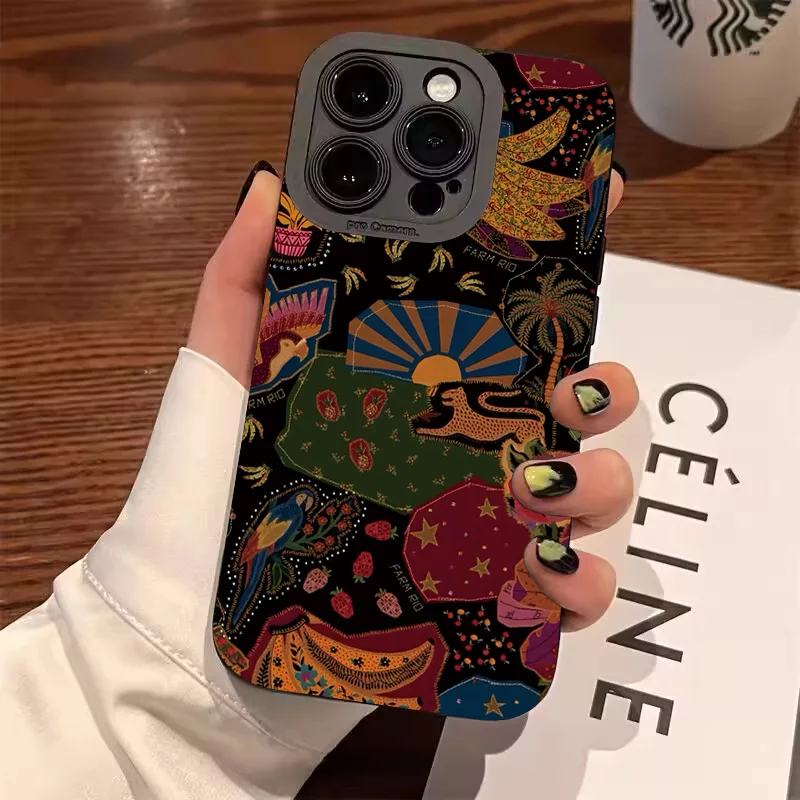 Leopard Print Floral Phone Case Cover