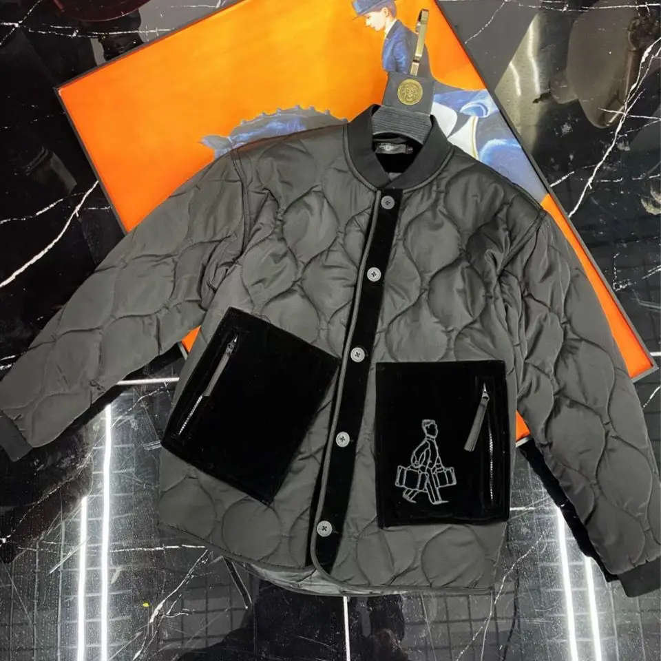 Men Clothing Winter Quilted Jacket Big Pocket Stand Collar Bomber Jacket Parkas Single-breasted Cotton-padded Jacket Warm Coat