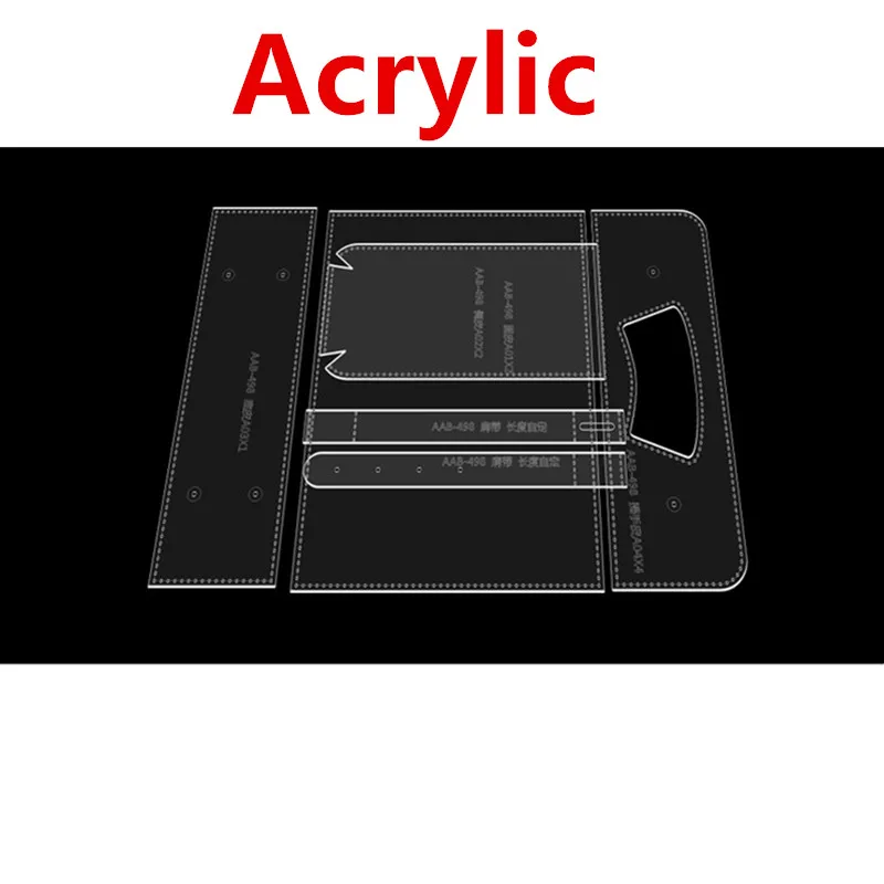 Acrylic Stencil Laser Cut Template DIY Leather Handmade Craft Women's Tote Bag Cross-Body Bag Sewing Pattern