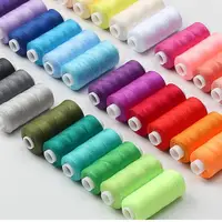 Rouleau de fil à coudre Durable 400 Polyester, 6 couleurs/ensemble, pour Machine, broderie à la main 3