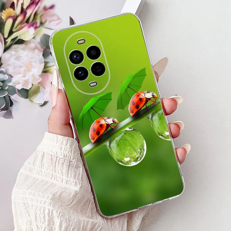 Floral Butterfly Soft Silicone Phone Case - Clear Protective Cover