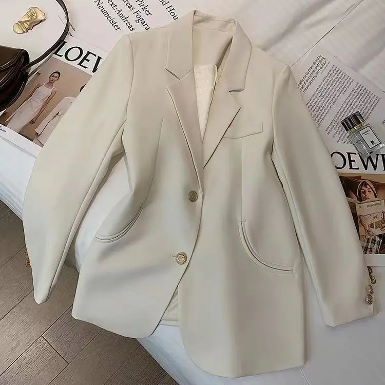 Suit outerwear for women, spring and autumn 2023 new fashion mid length suit  blazer feminino  blazer women