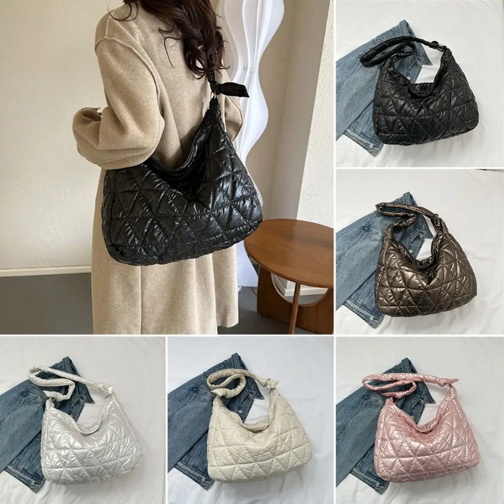 

Cloud Quilted Shoulder Bags Fashion Pleated Bubbles Solid Color Commute Bags Messenger Bags Women Girls