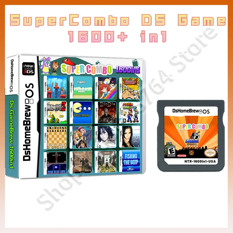 

Game Cartridges NDS Homemade Game 1600in1 Private Player Homemade Non Official Game Collection Card English