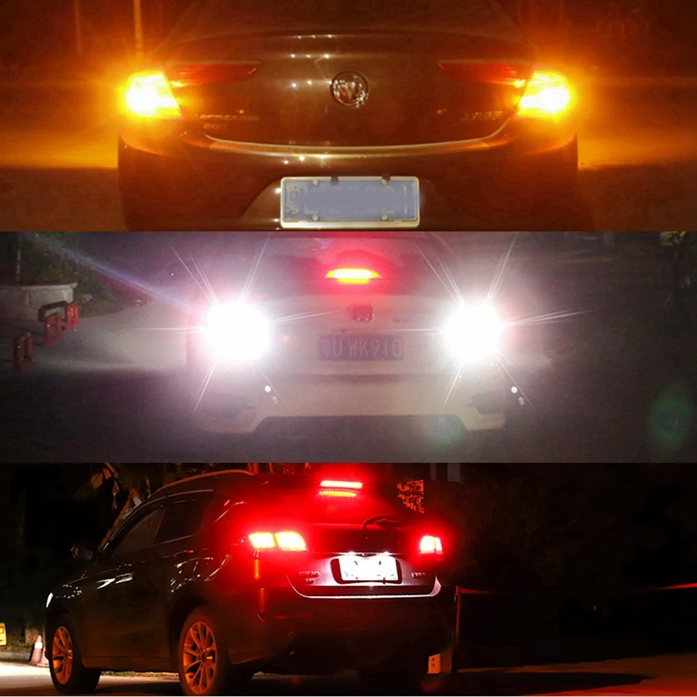 4PCS LED Car Light Bulbs - Brake, Reverse, and Turn Signal Lamps, 12V
