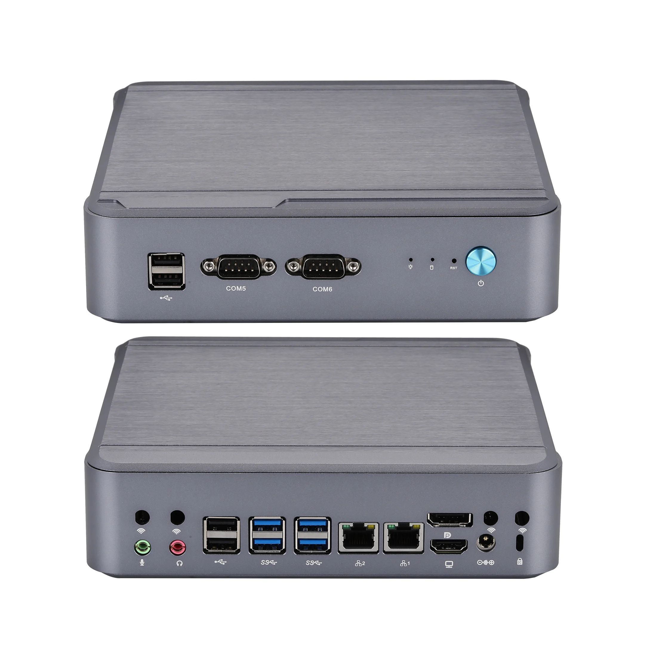 Qotom Mini Pc Industriale Con Opzione G6900,G7400,12Th,13Th Core I3 12100/13100,I5 12400/13400,I7 12700/13700