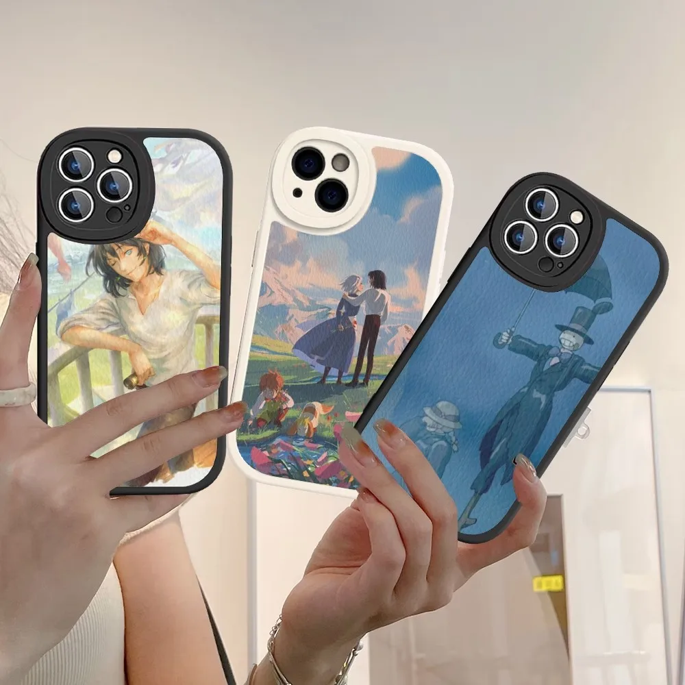 

Howl's Moving Castle Phone Case Hard Leather For iPhone 14 13 12 Mini 11 14 Pro Max Xs X Xr 7 8 Plus Fundas