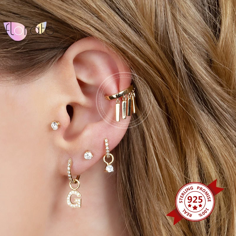 24k Gold-Plated/Silver Ear Cuffs for Women Minimalist Tiny Clip Earrings No Piercing Fake Cartilage Jewelry ear clip earrings clip earrings ear clip ear accessories