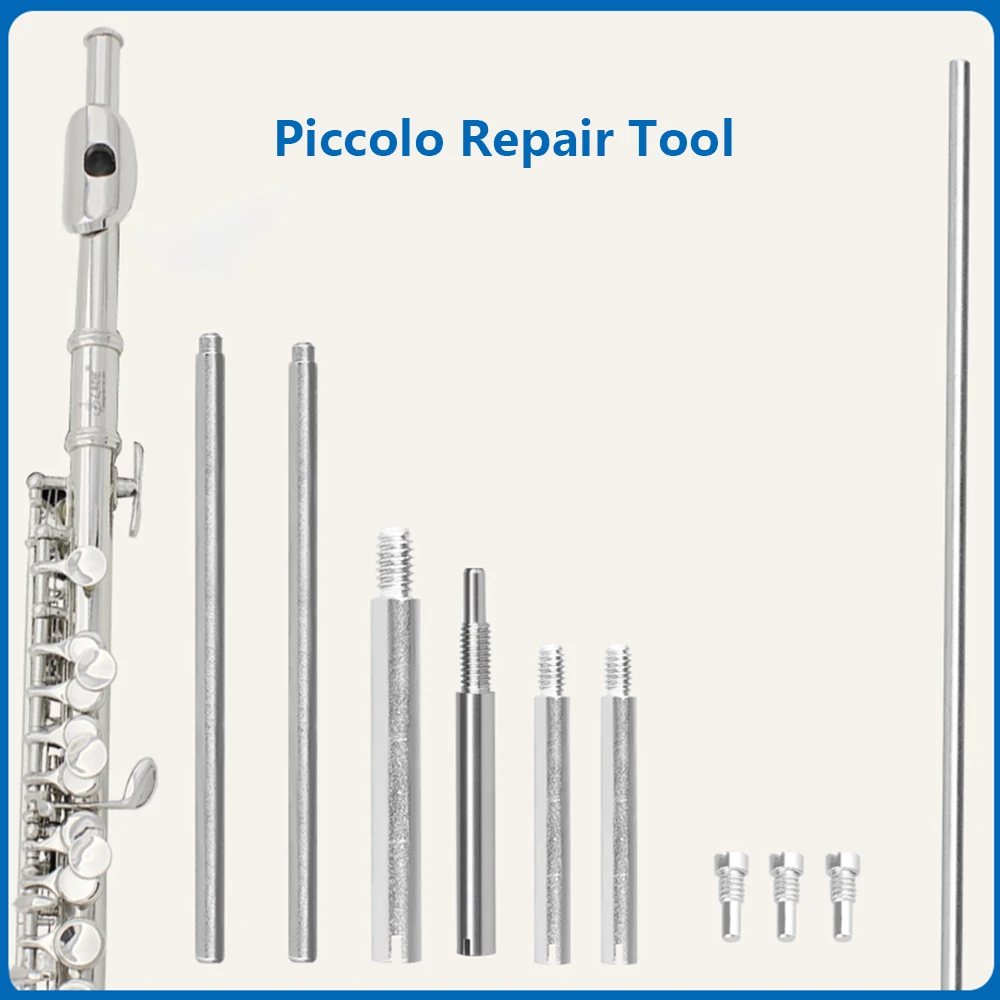 10Pcs Piccolo Repair Parts Set Steel Woodwind Instrument Repair Maintenance Kit Shaft Screw Repair Tools Short Flute Accessories