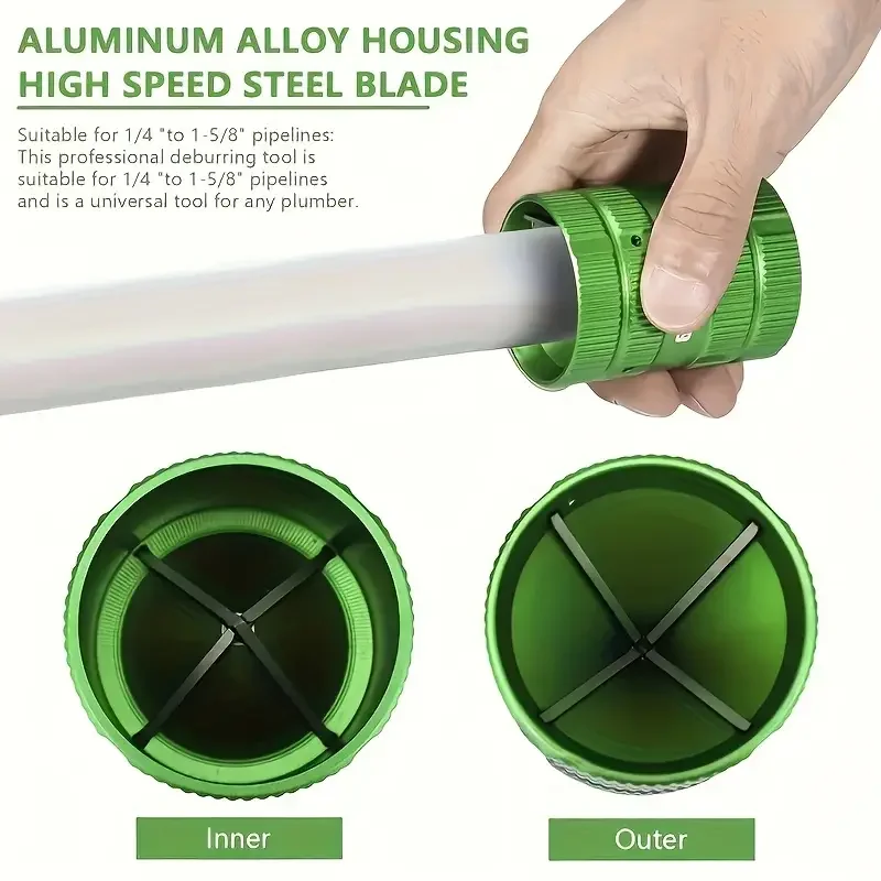 Pipe Reamer PVC Deburring Tool plumbing Tools Copper Deburring Tool Pipe Cleaner All Metal Chamfer for Diameter