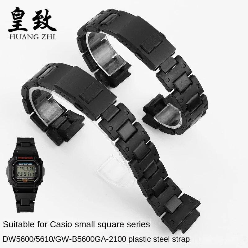 BBZ Cinturino In Nylon 16mm Per Casio G-Shock GA-100, DW-5600, GA-2100 – Sgancio Rapido – Argento/Nero