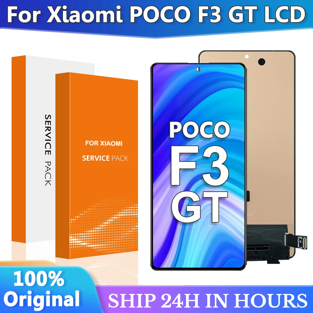 

6.67" Original For Xiaomi poco f3 GT Lcd Display Touch Screen Digitizer Assembly With Frame, For poco f3 GT MZB09C6IN, M2104K10I