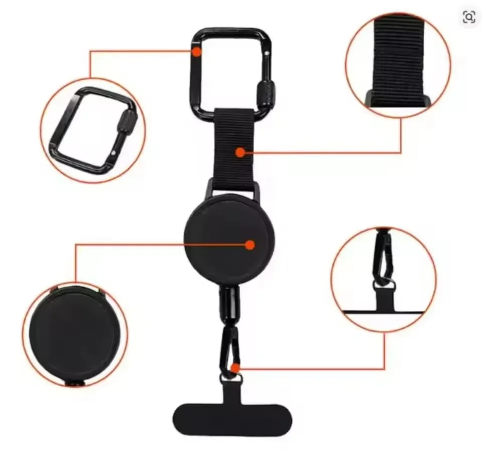 Retractable Anti-Theft Outdoor Phone Case with Anti-Lost Lanyard