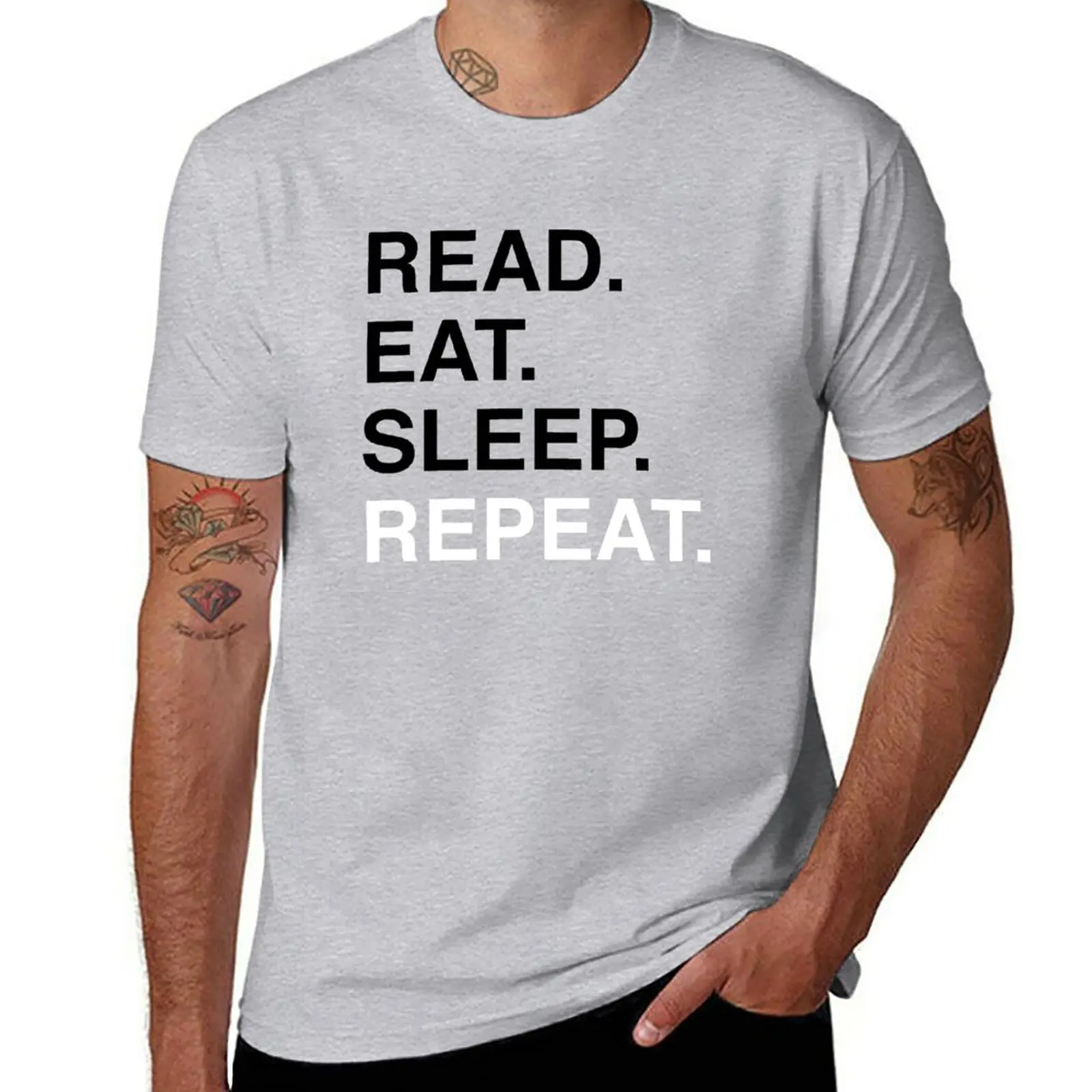 

New Read. Eat. Sleep. Repeat. (Blue) T-Shirt vintage clothes sweat shirts funny t shirt mens graphic t-shirts