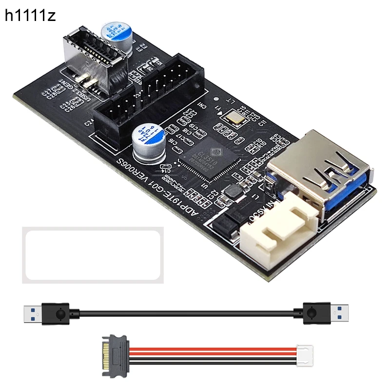 Encabeçamento 19pin para tipo e Mais 19pin Placa-mãe a Divisor Usb 3.0 Hub Usb Adaptador Conector Conector Cabo de Extensão