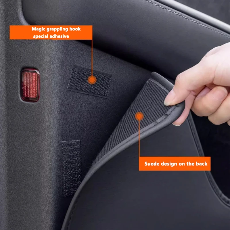6-Seater Car Door Anti-Kick Leather Protector Pads – Anti-Scratch Side Panel Cover & Interior Decoration