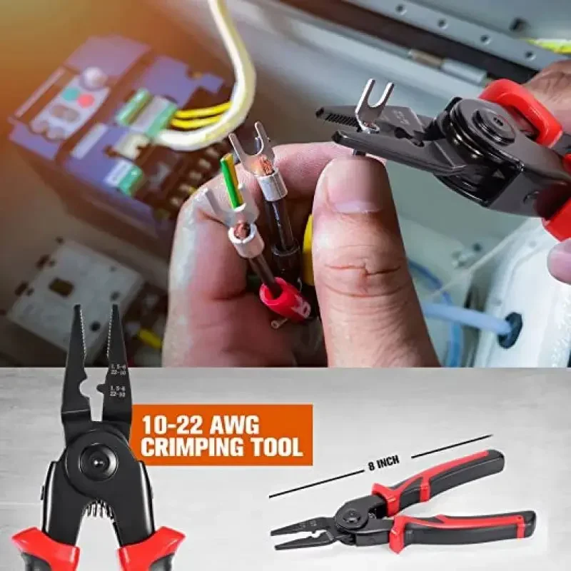 5 In 1 Versatile Tool Kit, Plier Tool Set Multifunct Interchangeable Pliers Head Wire Stripper Crimping Tools Sheet Metal Shear 5
