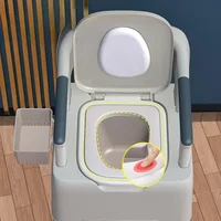 Portable Elderly Toilet Chair - Household Removable Toilets, Easy Clean, Convenient Backrest, Portable Toileting Solution 2