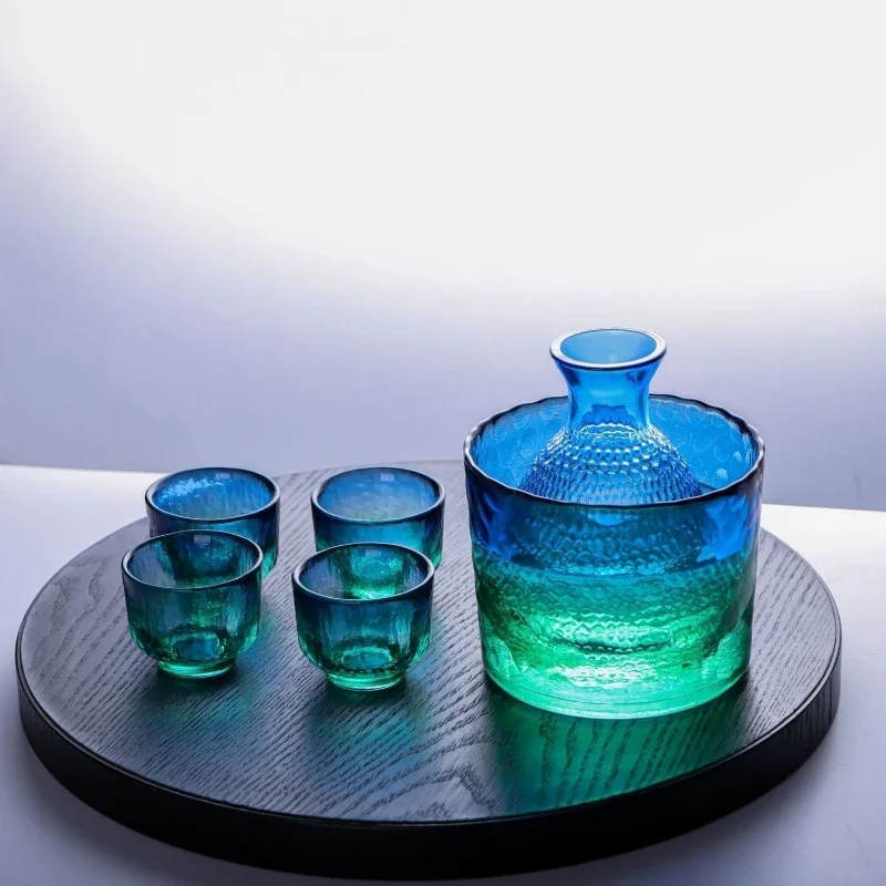 Japanese Style Hammered Wine Glass Shot Glass Beer Cup Set Bar Accessories Sake Pot Drinkware Shot Glasses for Vodka Bartender