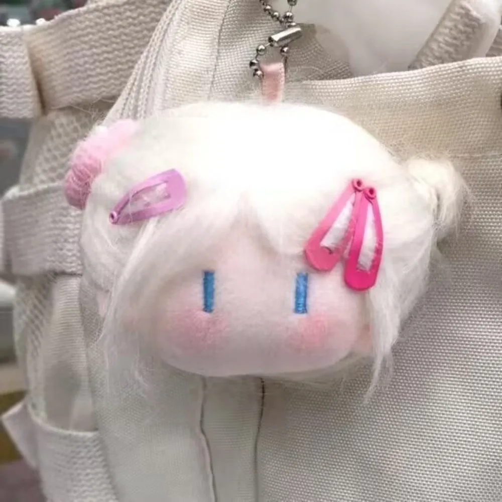 Cute Plush Doll Pendant with Long Hair and Ball Head