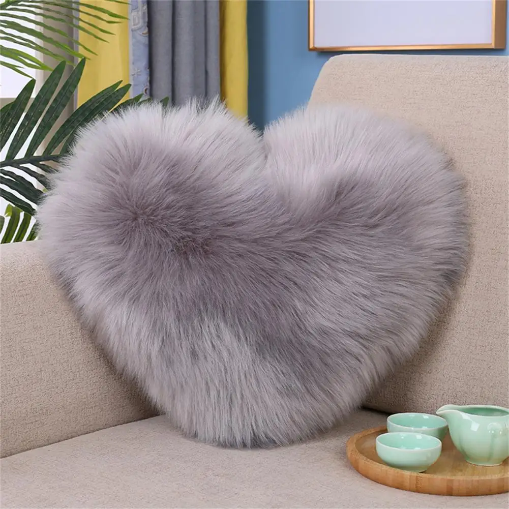 

Delicate Pillow Doll Breathable No Odor Heart Shaped Assorted Plush Pillow Cover PP Cotton Pillow for Living Room