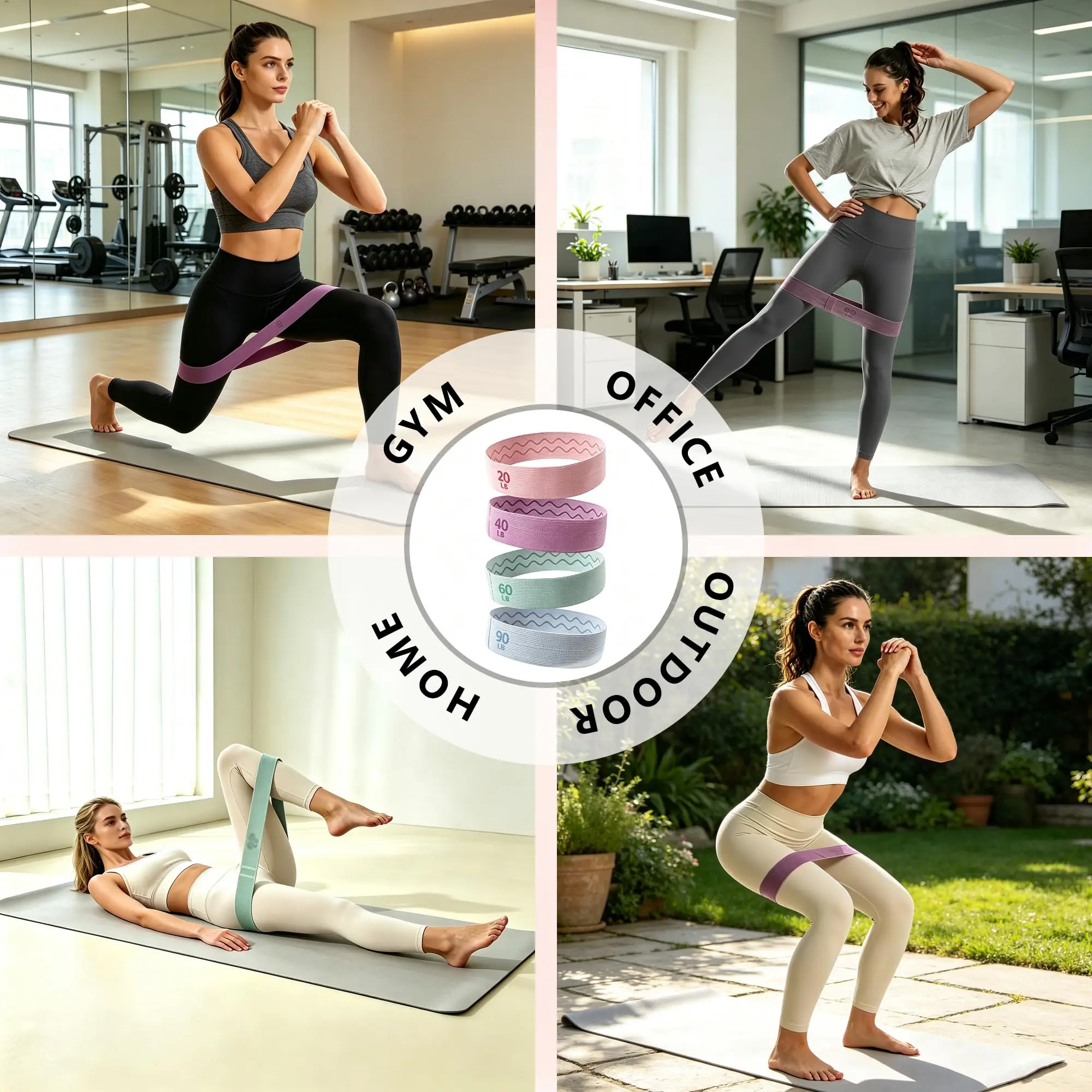 4-Level Resistance Bands for Fitness and Strength Training