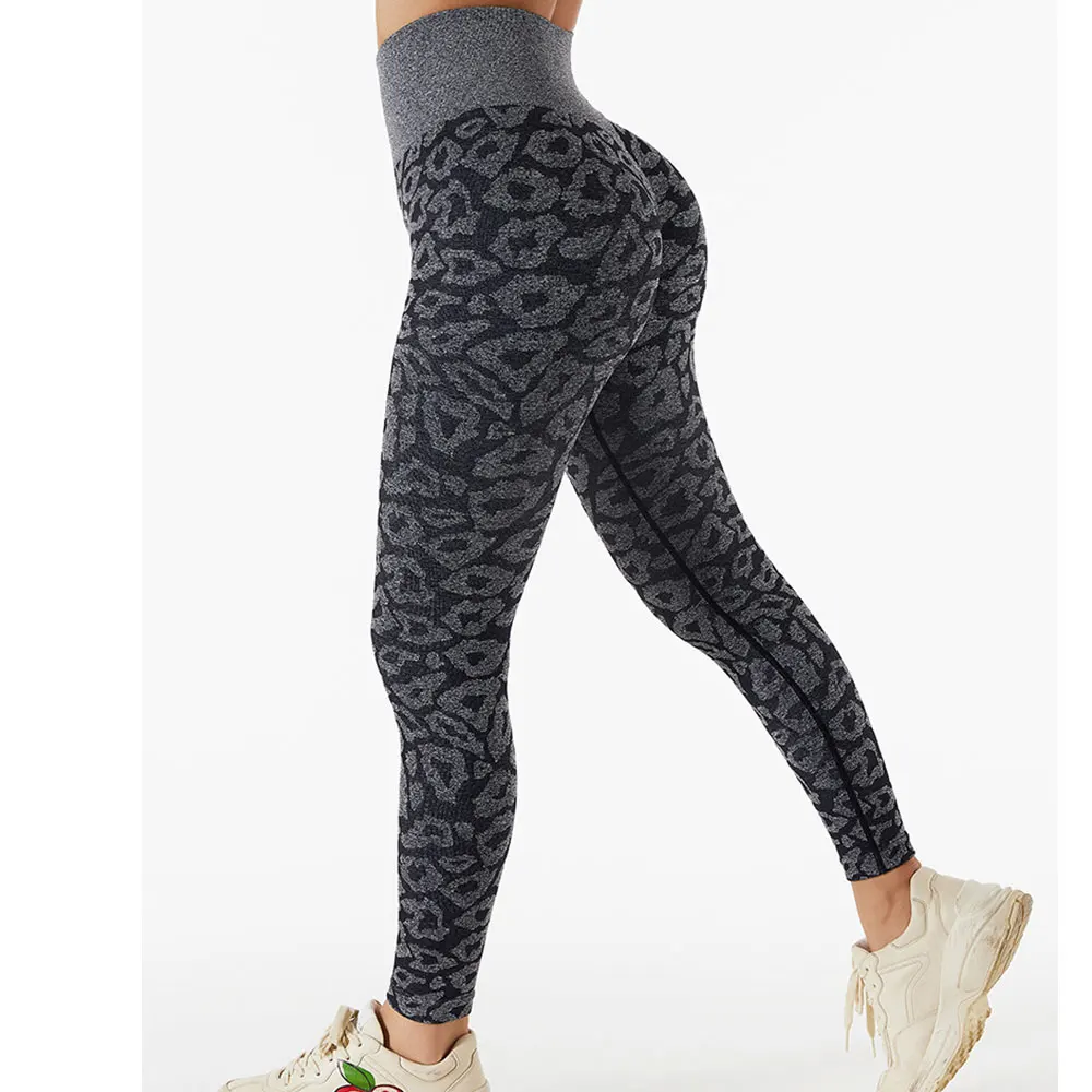 yoga pants New Leopard Peach Hip Leggings Women Fitness High Waist Shorts Pants Seamless Yoga Leggings Running Hip Lift Sweatpants gymshark leggings Leggings