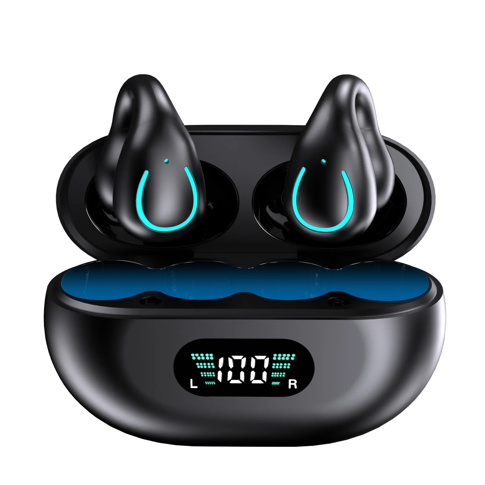 Q71-Bluetooth 5.2ワイヤレスヘッドフォン,骨伝導イヤホン