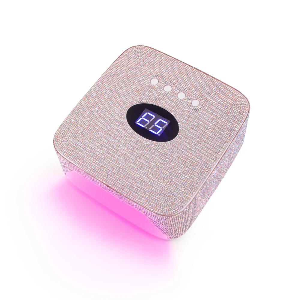 99% girls are looking for this Beautiful Bling Rhinestones Diamond 48W Cordless Gel UV LED Nail lamp machine