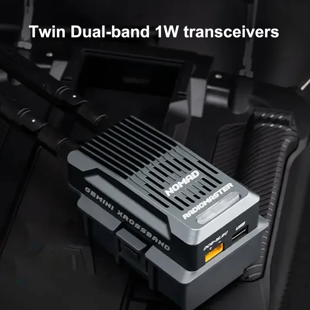 Détail du connecteur et des boutons du module RadioMaster Nomad Dual ELRS