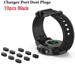 10-Pack Silicone Charger Port Dust Plugs (10PCS Black)