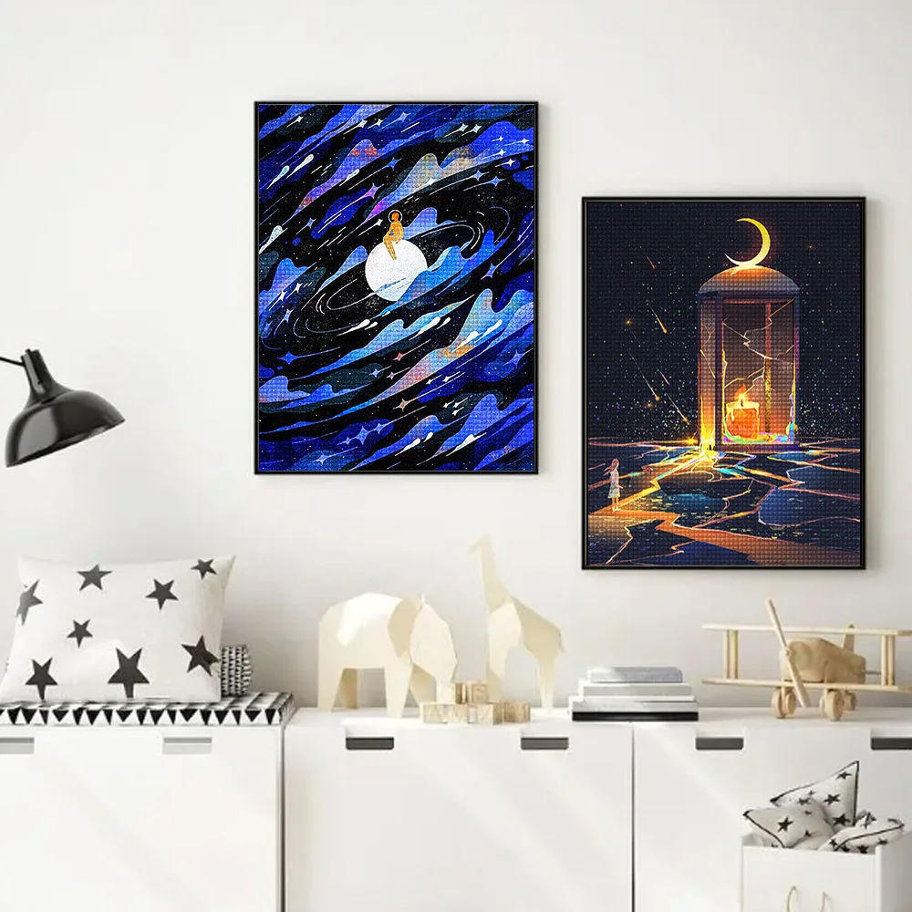 5D DIY AB Diamond Painting Cartoon Landscape Art Picture Full Diamond Mosaic Embroidery Flower Cross Stitch Set Home Decoration - 2