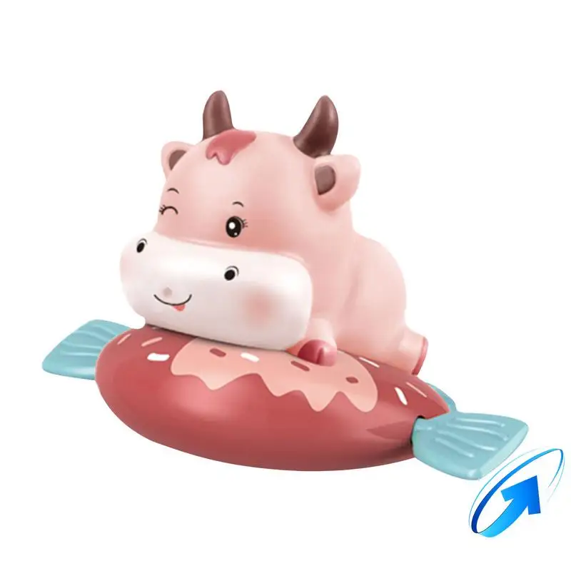 

Wind Up Bath Toys Cute Cartoon Cow Bath Tub Wind-up Toy Water Bath Toys Bathroom Water Play Pool Toys For Toddler Boys & Girls