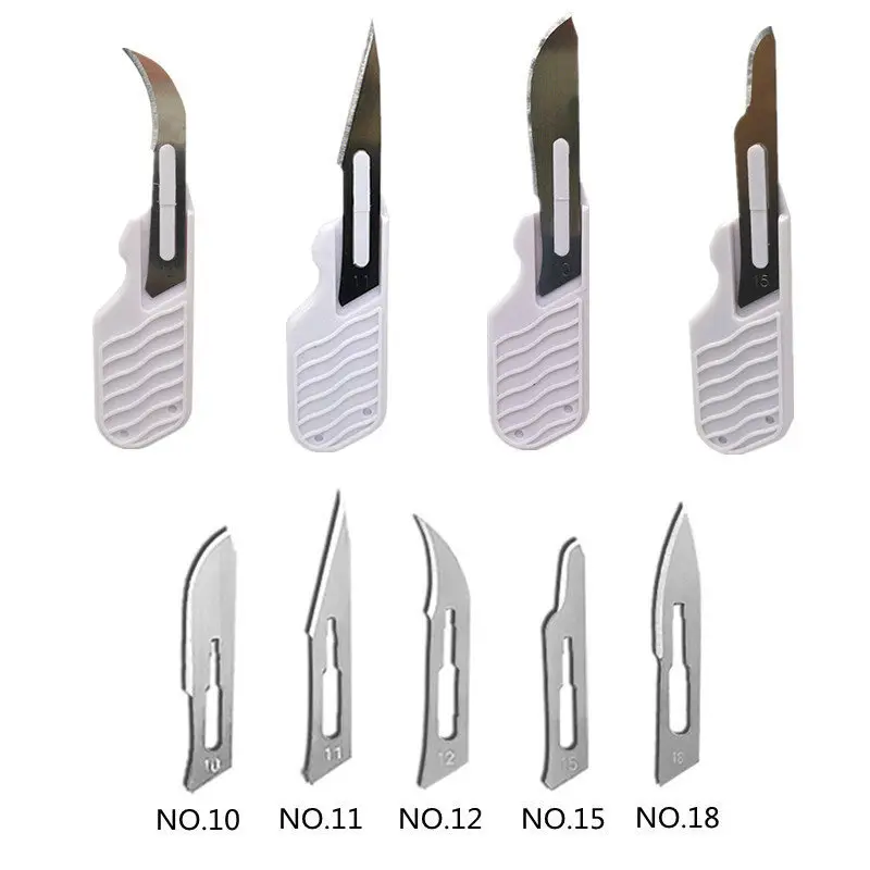 Mini Short Handle No.10/11/12/15 Scalpel Surgical Sharp Portable Knife Blades For Plant Repair DIY Carving Unpacking Tool 1