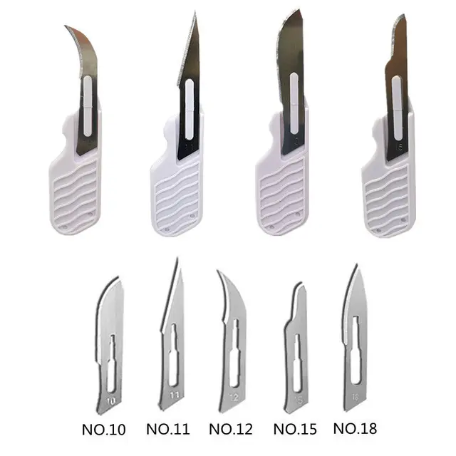 Mini Short Handle No.10/11/12/15 Scalpel Surgical Sharp Portable Knife Blades For Plant Repair DIY Carving Unpacking Tool 1