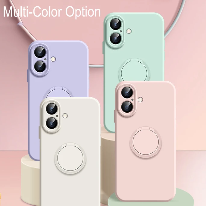 Premium Liquid Silicone Ring Holder Case with Strap - Soft Cover Luxury Edition