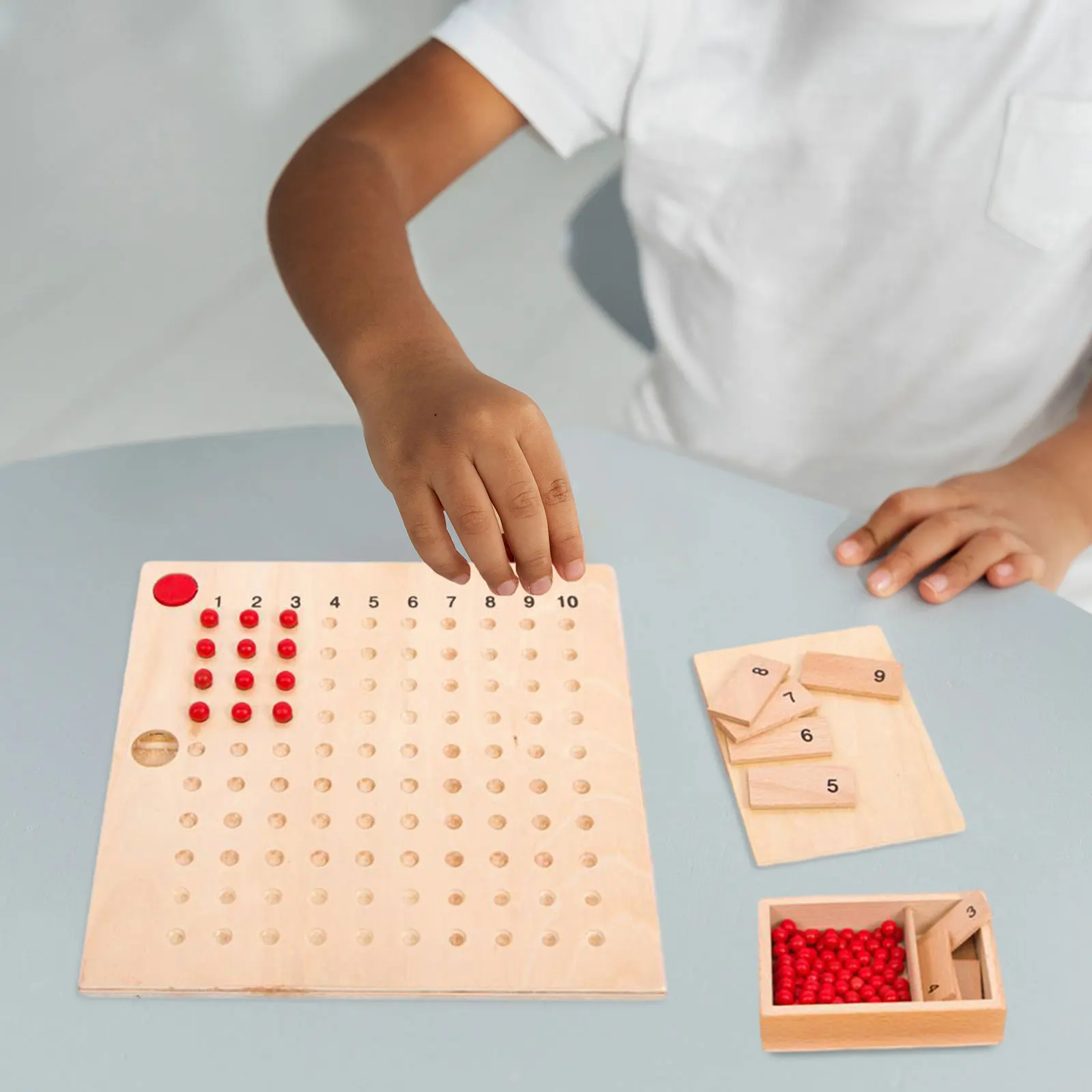 Montessori Math Boards Educational Toy Table Board Game Homeschool Preschool Wooden Math Learning Materials for Children Kids 2