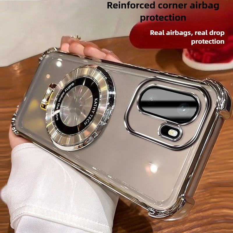 Enhanced Anti-Drop TPU Cover with CD Pattern and Bracket
