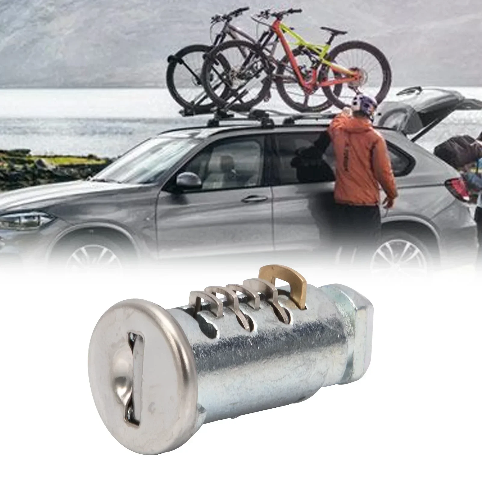 kingsea Lot de 4 noyaux de verrouillage compatibles avec les composants du système de barres de toit de voiture Thule, cylindre de verrouillage à une clé de remplacement pour barres de toit