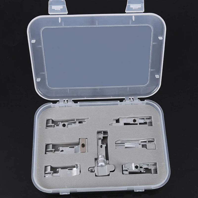 7Pcs/Set Serger Overlock Presser Foot Accessory for Singer 14CG754 14SH654 14U555 Consew 14TU 14hd854 Juki 644D/735/04D |