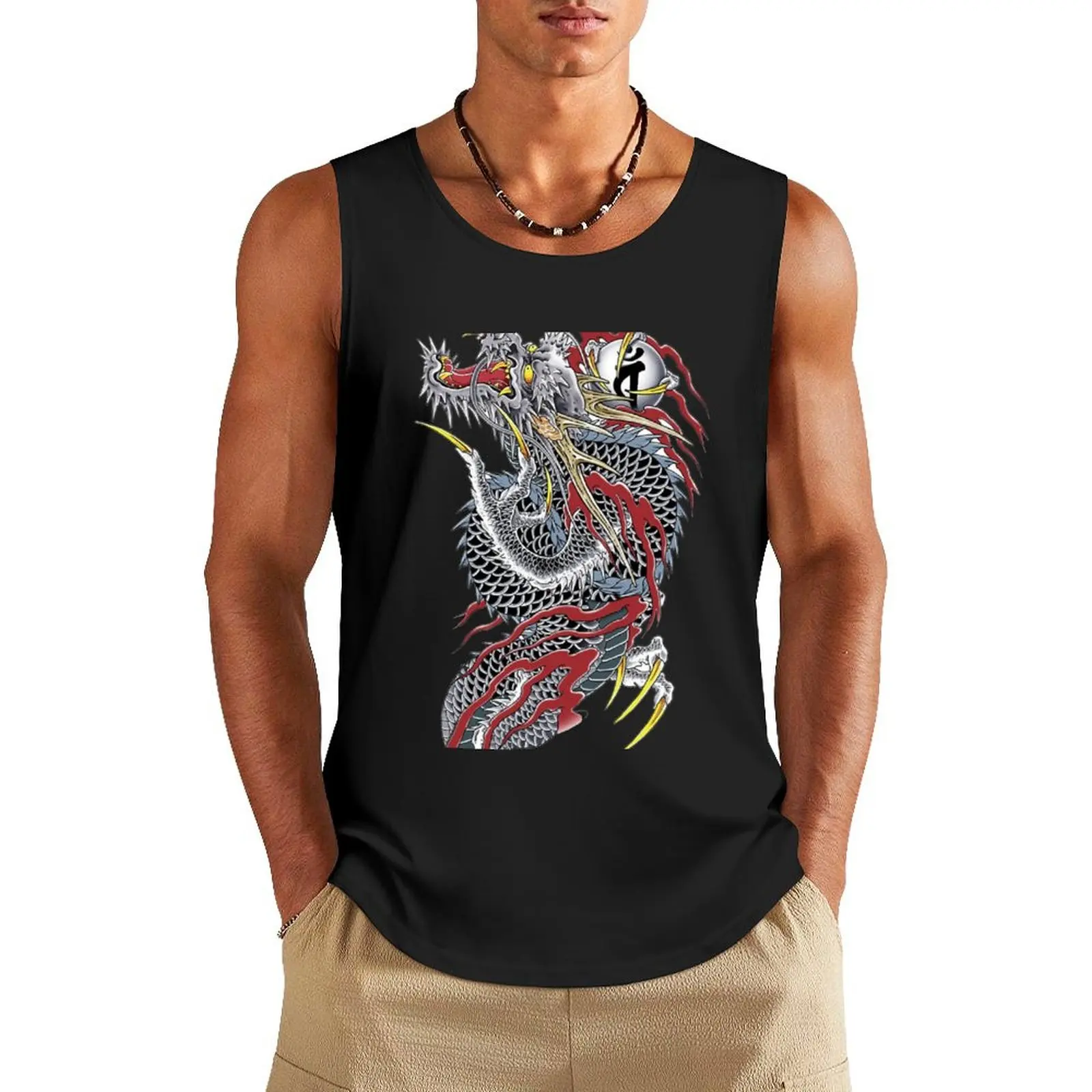 

Yakuza Tank Top bodybuilding bodybuilding men t-shirts for Men's gym T-shirt for fitness