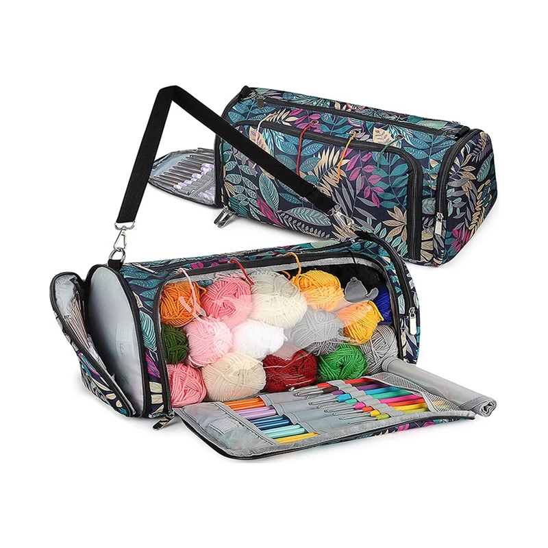 

Knitting Bag Portable Yarn Storage Bag,Large Yarn Tote For Knitting Supplie,Yarn Organizer For Carrying Yarn Balls,DIY