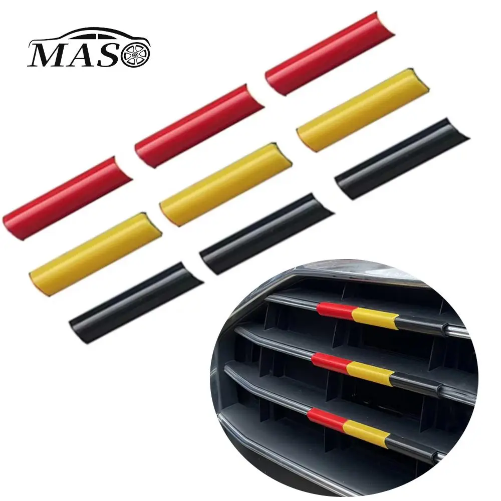 Three-Color Exterior Racing Grille Trim Strips for Car Front Grille Decoration