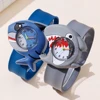 Cartoon Children Watches Baby Study Time Toy Bracelet Kids Slap Watch for Boys Girls Birthday Gift Clock （Free Stickers Battery） 2