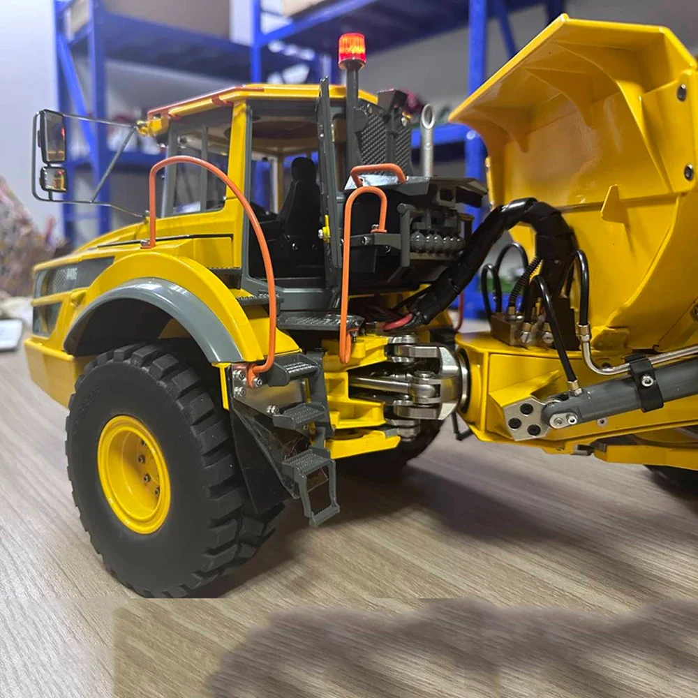 Double E A40G RC 1/16 Hydraulic Articulated Dump Truck with Audio Group and Light Group Complete Vehicle Die-casting Metal 5